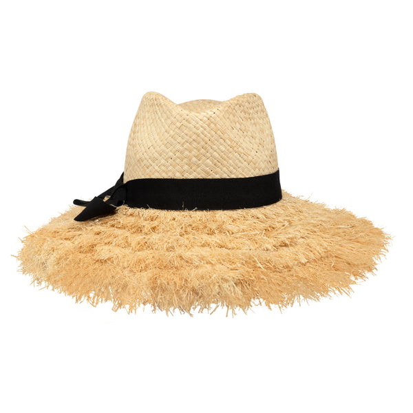 Wide brim fedora  hat -Bernie - natural - sun hat