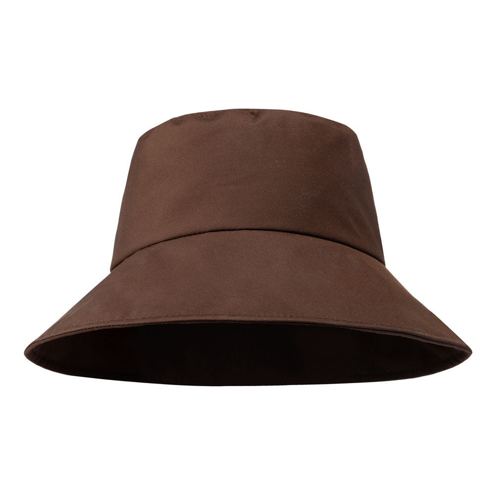 Bessa-packable lightweight rain hat, medium brown – Bronteshop