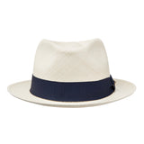 Panama hat - Bob - naturel with navy trimming 