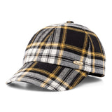 bronte=bram-baseball-cap in black yellow white check