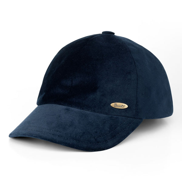 Bronte-baseball cap BRAM-blue velvet-size adjustable