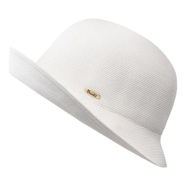 Bronte-Diana sun hat for women in white-rollable-spf50