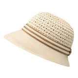 Bronte-Diana-open weave cloche hat-OSFA-natural tone-side