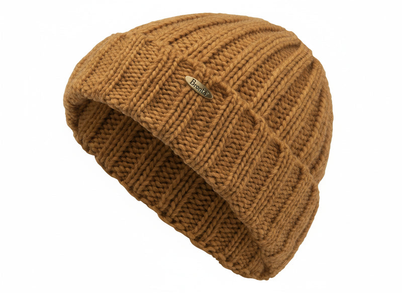 Bronte-soft and warm knitted beanie-Fallon- in camel