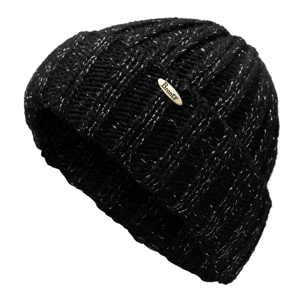 Bronte -Winter Beanie - Fallon in black with silver lurex