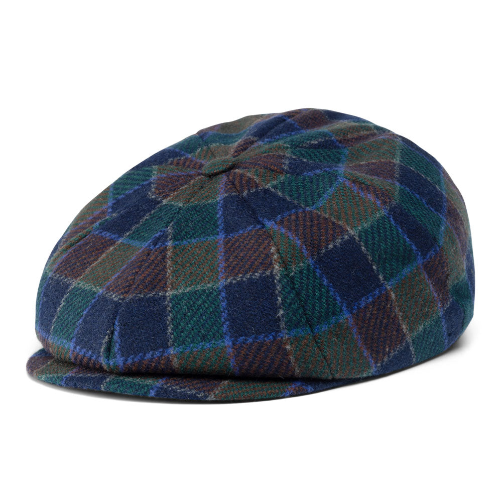 Felix Multi green oversized Irish baker boy cap 100 Wool Bronteshop
