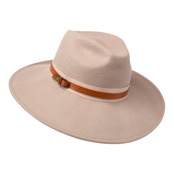 Bronte-asymetric Fedora hat for women Frederique - wool felt-made in Italy