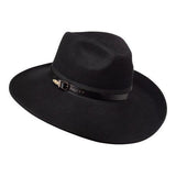 Bronte wool felt Fedora hat for women- Frederique - black
