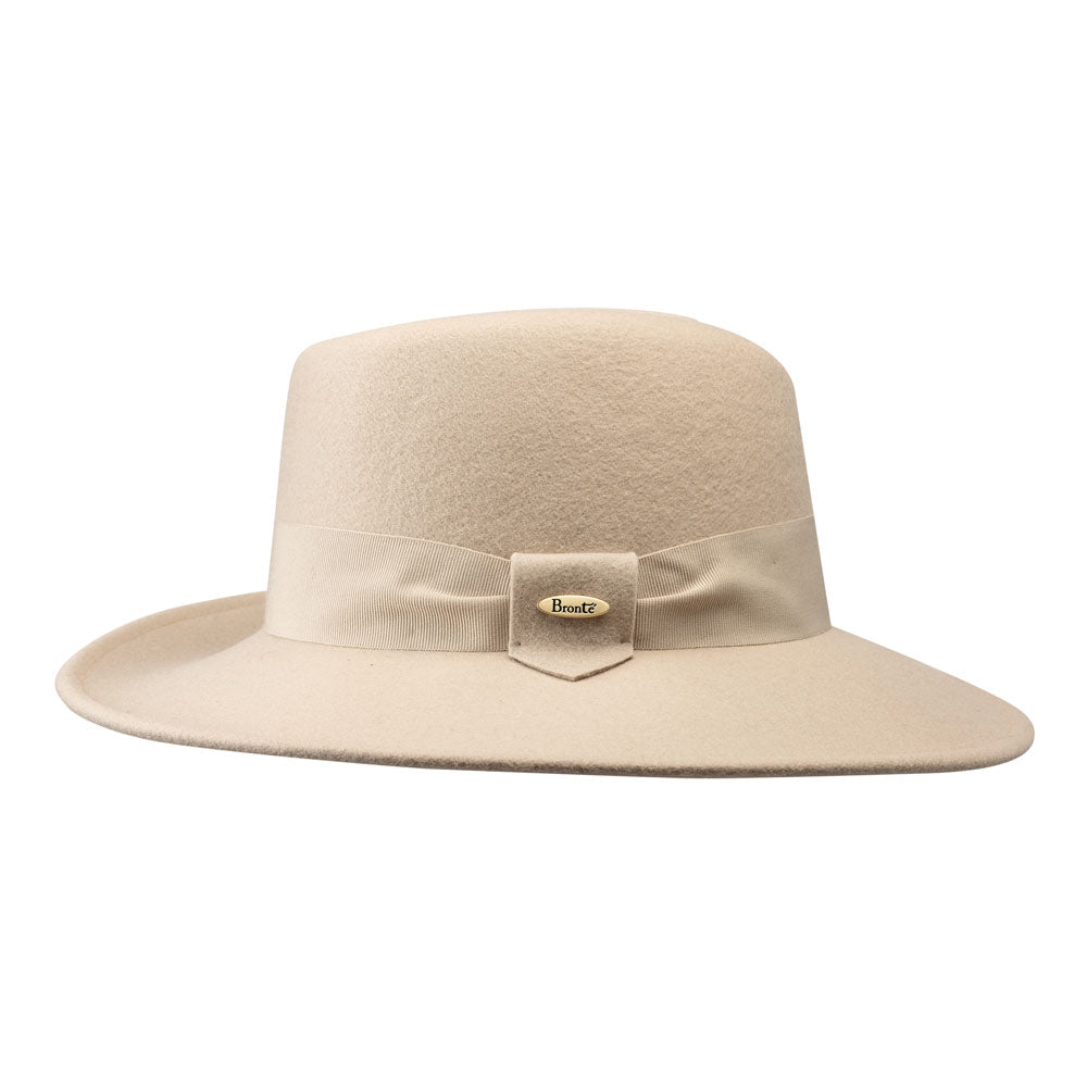 Women\'s Wool Foldable Wide Brim Retro Fedora Floppy Felt Bowler Hat, Z-beige ASSQI Women main image 3