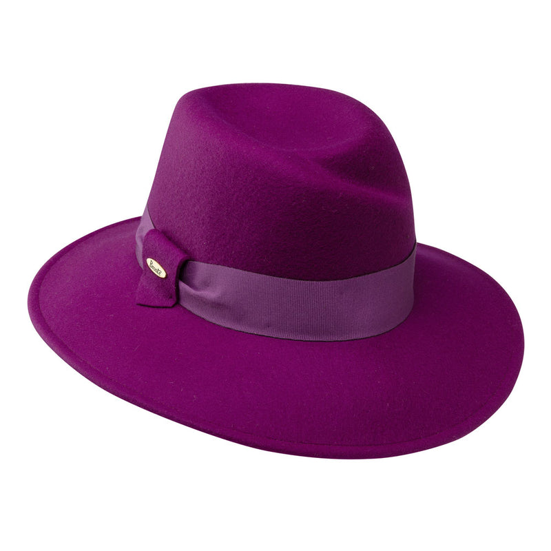 Bronte- gloria-fedora- hat for women- fuchsia pink
