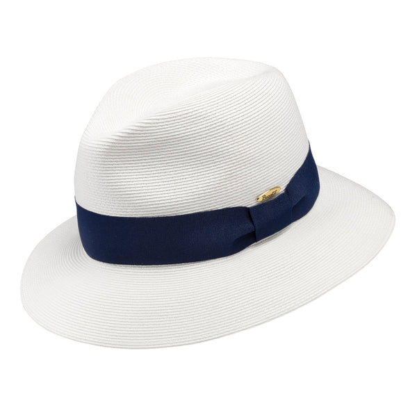 Fedora  hat - Josephine - White - travel hat