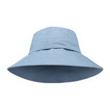 Bronté Summer, wide brim linen Karin hat in blue