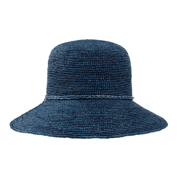 Bronte_Kiki_Capeline_8cm-wide-brim_crochet-weave_Blue