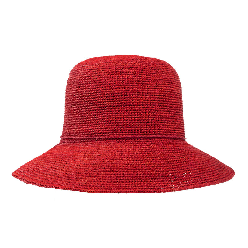 Bronte_Kiki_Capeline_8cm-wide-brim_crochet-weave_red