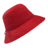 Bronte_Kiki_Capeline_8cm-wide-brim_crochet-weave_red