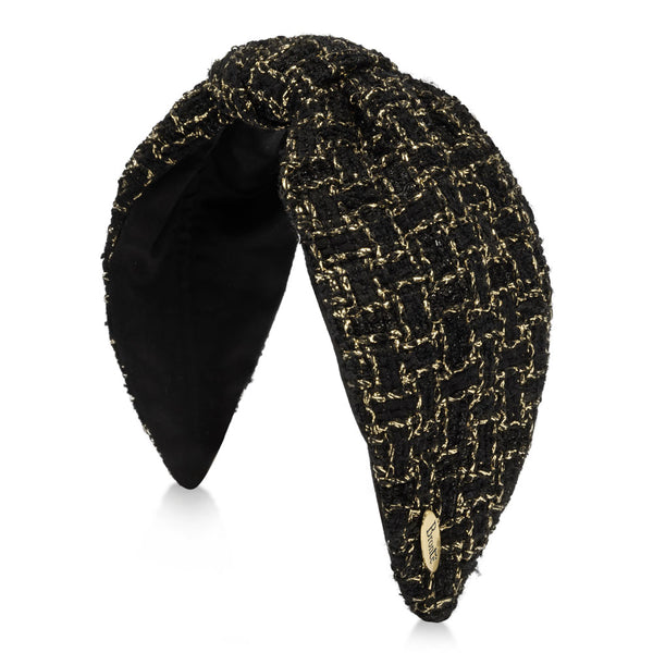 Hairband - Rose - black-gold - Linton Tweed