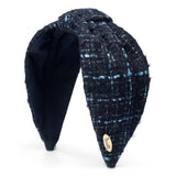 Hairband - Rose - blue - Linton Tweed