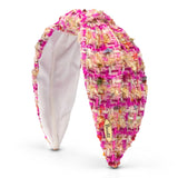 Headband - Rose - fuchsia pink & gold - Linton Tweed