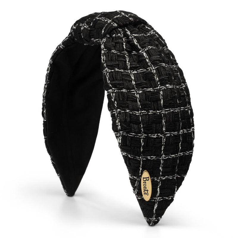 Haarband - Rose - zwart-zilver - Linton Tweed
