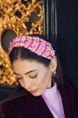 Hairband - Rose - black grey ivory gold