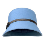 Bronte -Lizzy-cloche-hat-lavender-blue -front side