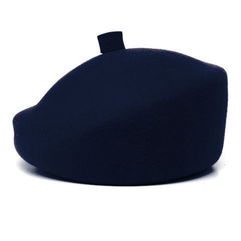 Bronte-navy blue mareB beret in wool felt
