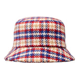 Buckethoed - Matt - roze geruit - Linton Tweed