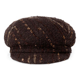 Bronte-Romee-baker boy cap in brown camel-balloon cap for women