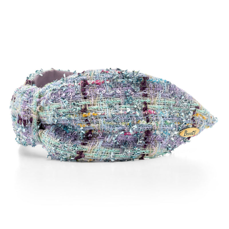 Headband - Rose - purple  & green - Linton Tweeds