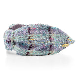Bronte - Hairband Rose - Linton Tweeds - Purple / Green