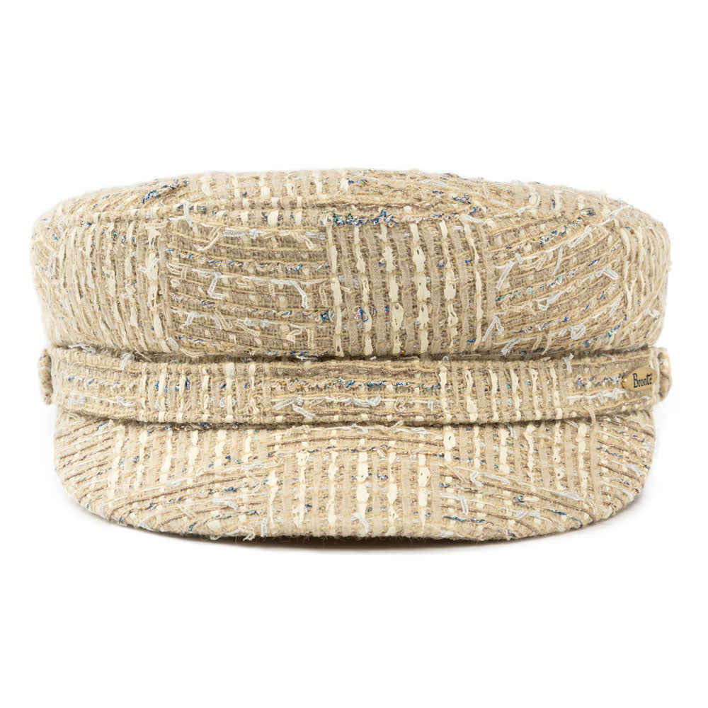 Women's sailor Cap-Shipper-beige gold Linton Tweed – Bronteshop