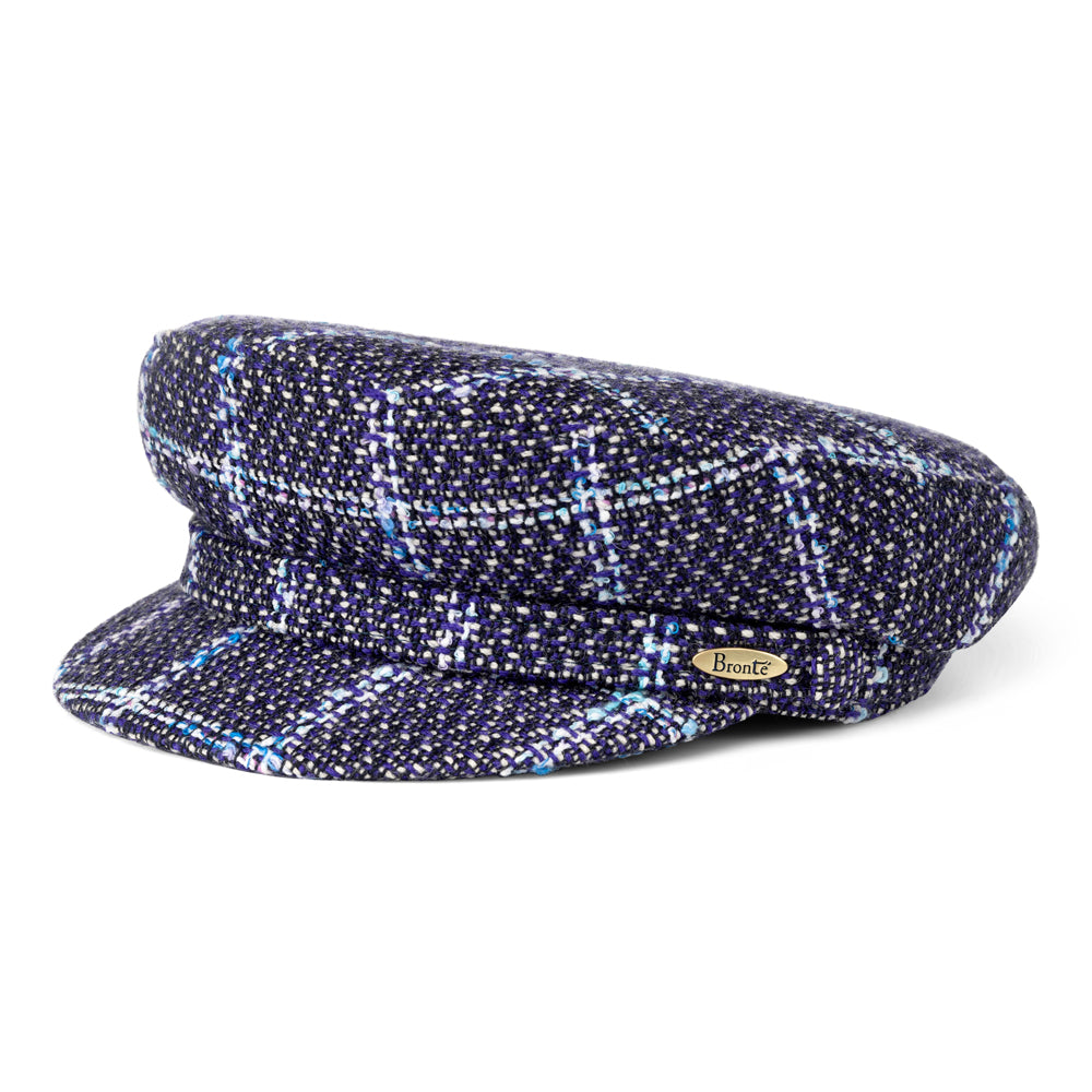 Casual Women's sailor Cap-Shipper in Purple Check – Bronteshop