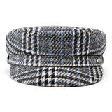 Bronte- Shipper -sailonr cap for women, black/white/blue fabric