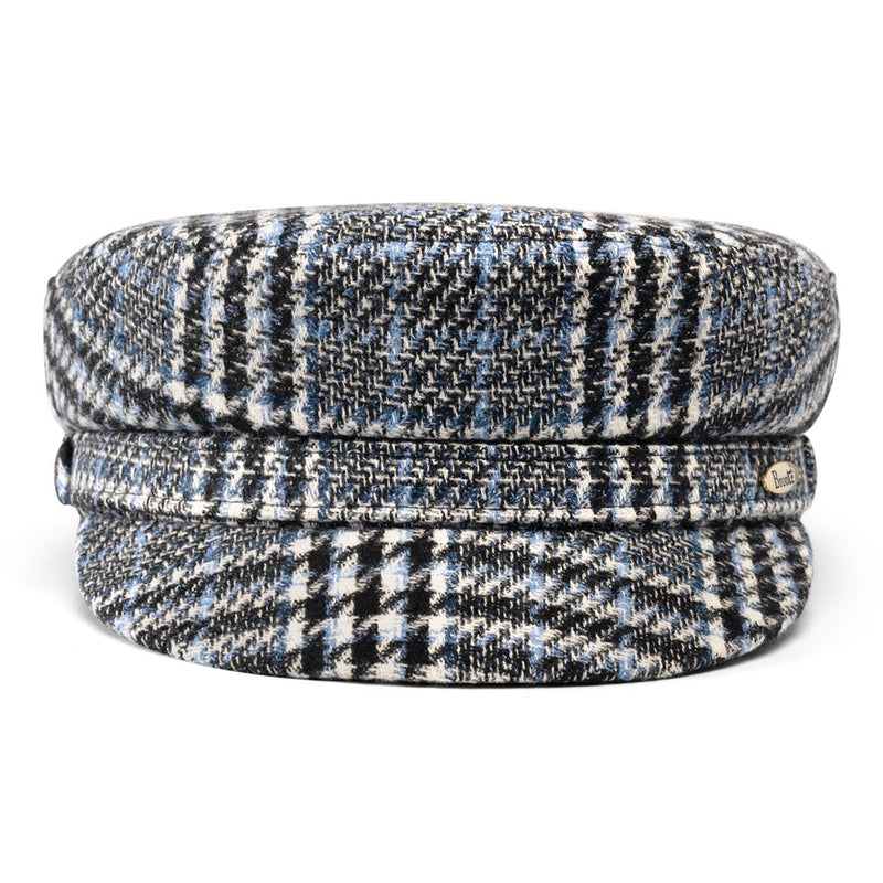 Bronte- Shipper -sailonr cap for women, black/white/blue fabric