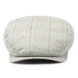 Bronte-Tommy-grey cotton -unisex summer peaked flat cap