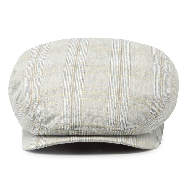 Bronte-Tommy-grey cotton -unisex summer peaked flat cap