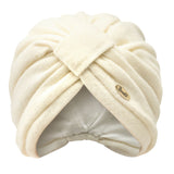 Bronte-turban Yana in ivory jersey wool blend