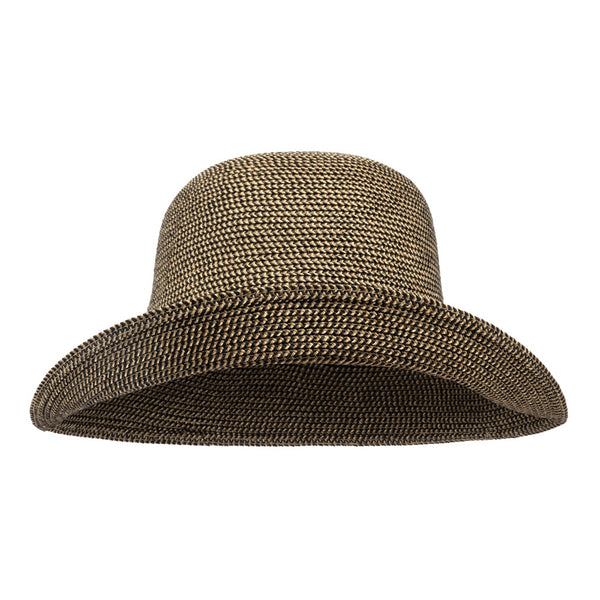 Cloche Hat - Zoey - natural - black mix - Travel Hat