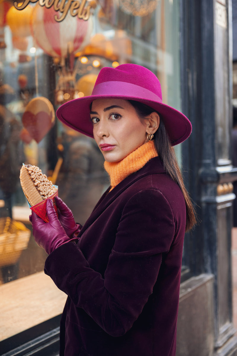 Bronte- Gloria- new wool felt fedora hat for women - expressive winter hat