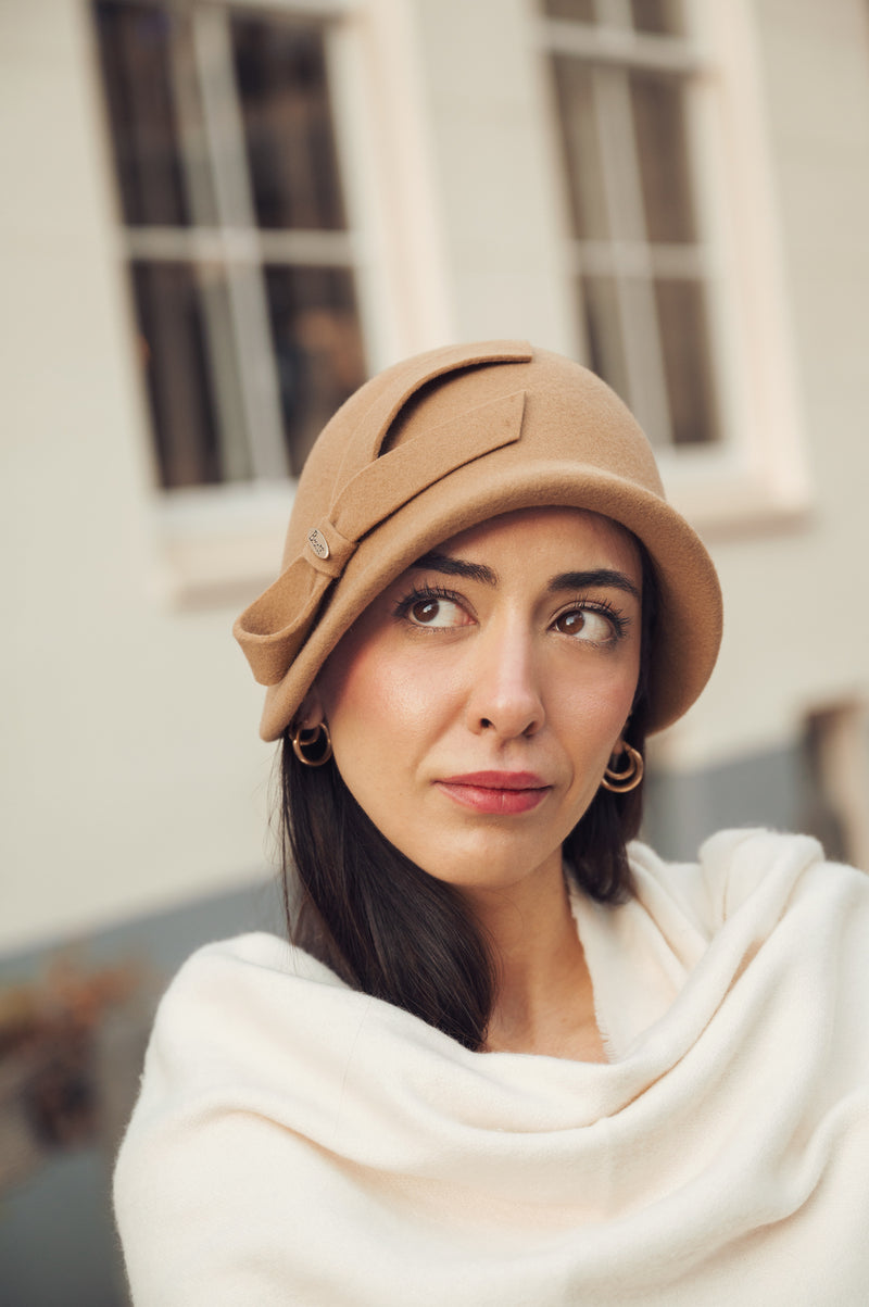 Felt Hats Buy Cloche Hats Online Belle -beige Wool Felt Cloche Hat