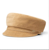 Ella-camel-velvet-cap-for women
