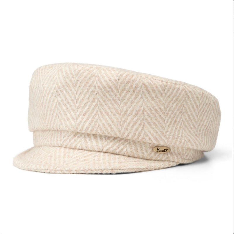 Ella-beige-ivory slouchy cap, packable, soft peak, winter cap for women