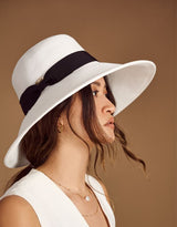 Wide brim hat - Jacqueline - natural