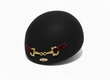 Bronte - Retro beret Kate - Black - Woolfelt - with buckle detail