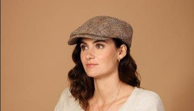 Tommy, peaked unisex flat cap with long peak to protect your eyes