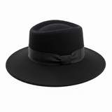 Bronté hats - Fedora hat Clara - Wool felt - Black - Black trimming