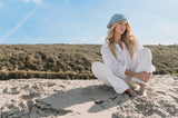 Beret - Emily - Blue / White