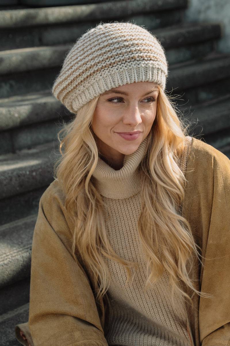 Beret - Katja - Camel / Ivory