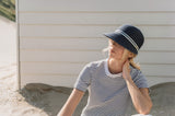 Bronte - Baseball cap River - Navy Blue, SPF50, OSFA, natural straw