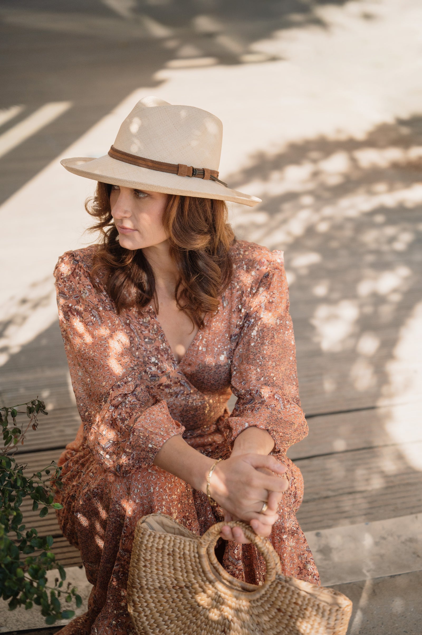 BRONTE- Wide Brim Panama Wool Hat The Bronte - Felt Hat – Borges & Scott main image 2